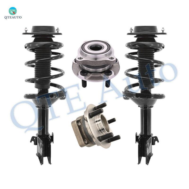 Set of 4 Front Quick Complete Strut-Coil Spring Assembly-Wheel Hub Bearing Assembly For 2014 Subaru Forester