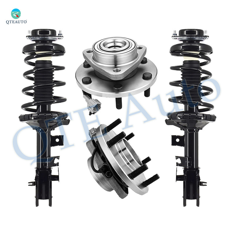 Set Front Quick Complete Strut-Coil Spring-Wheel Hub Bearing Assembly For 2004 Nissan Pathfinder 4WD