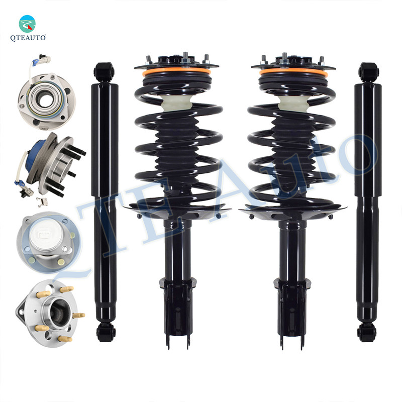 Set of 8 Quick Complete Strut-Coil Spring-Shock Absorber-Wheel Hub Bearing Assembly For 1997 1998 Pontiac Trans Sport