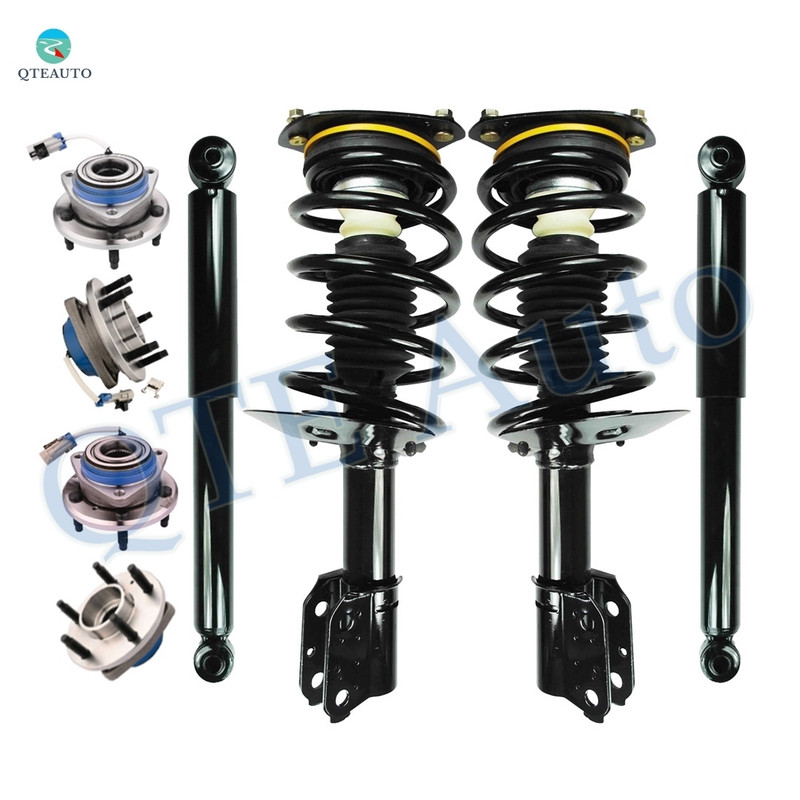 Set of 8 Quick Complete Strut-Coil Spring-Shock Absorber-Wheel Hub Bearing Assembly For 2002-2004 Chevrolet Venture