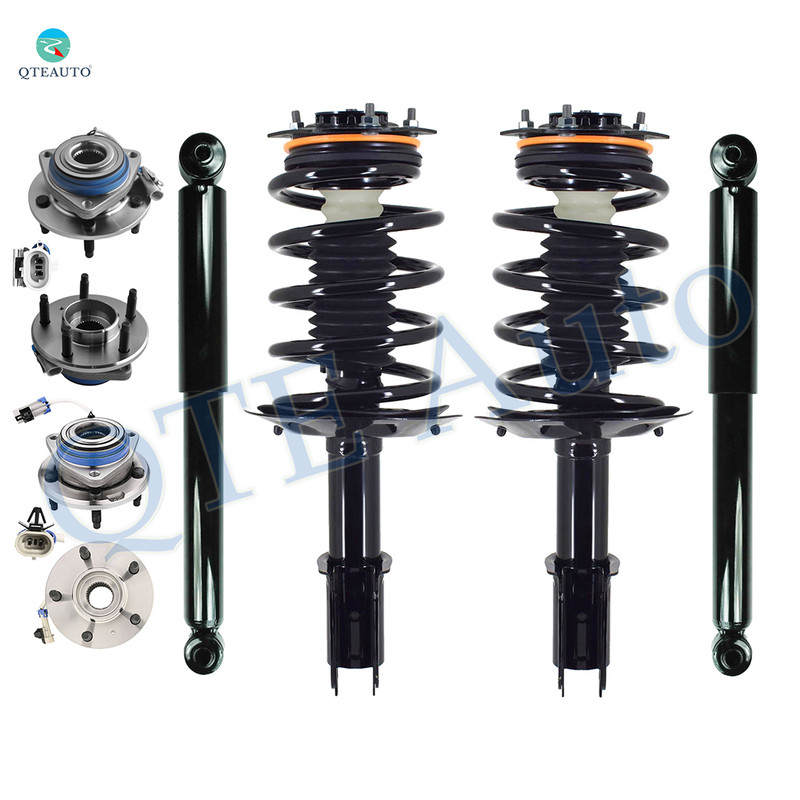Set of 8 Quick Complete Strut-Coil Spring-Shock Absorber-Wheel Hub Bearing Assembly For 2002-2004 Chevrolet Venture