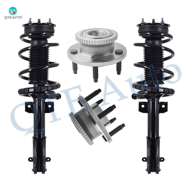 Set 4 Quick Complete Strut-Coil Spring-Wheel Hub Bearing Assembly For 2005-2010 Ford Mustang