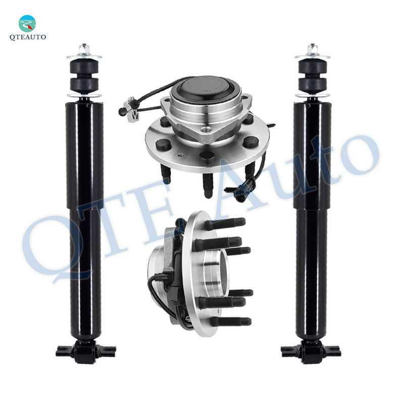 Set 4 Front Shock Absorber-Wheel Hub Bearing Assembly For 2003-2013 GMC Savana 1500 Monotube Performance