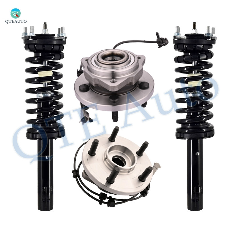 Set 4 Front Quick Complete Strut-Coil Spring-Wheel Hub Bearing Assembly For 2006-2010 Jeep Commander