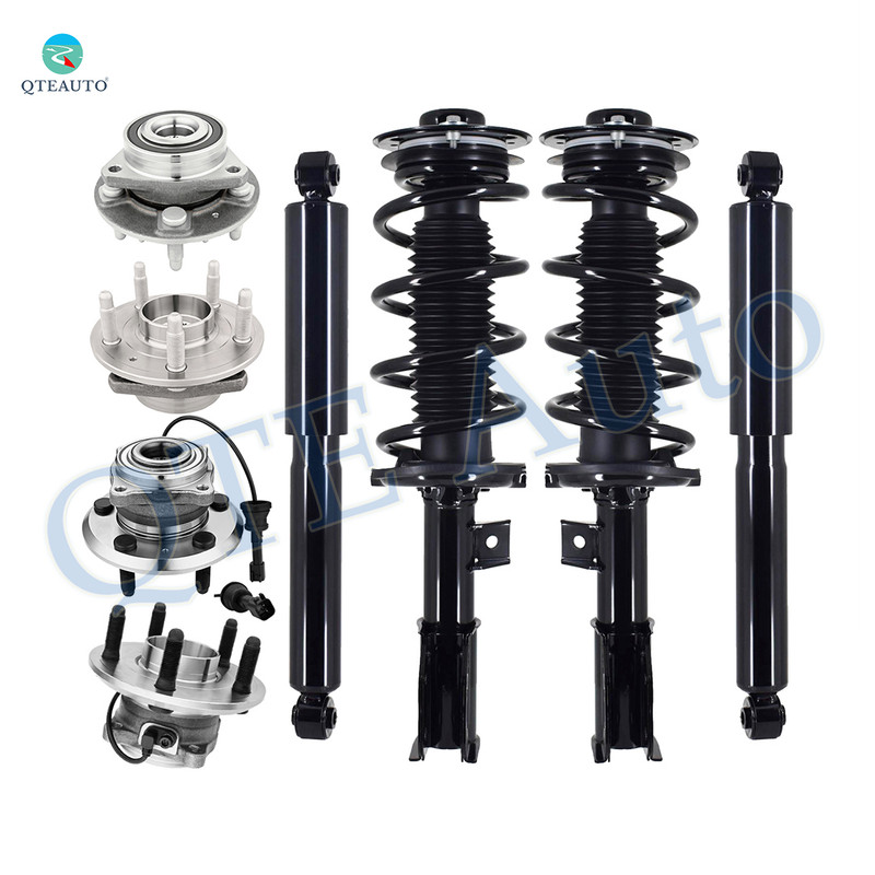 Set of 8 Wheel Hub Bearing Assembly-Quick Complete Strut-Shock Absorber For 2010-2017 GMC Terrain V6