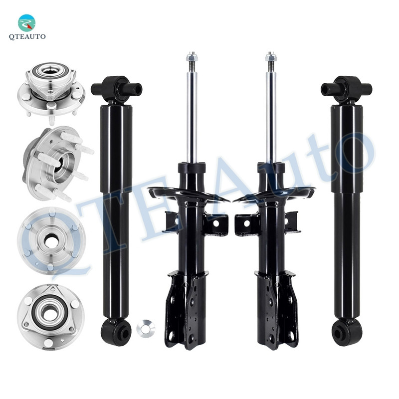 Set of 8 Wheel Hub Bearing Assembly-Suspension Strut-Shock Absorber For 2017 GMC Acadia Limited Monotube Performance Upgrade
