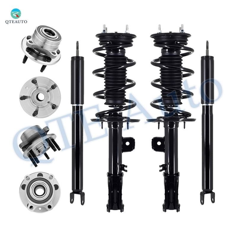 Set of 8 Wheel Hub Bearing Assembly-Quick Complete Strut-Shock Absorber For 2013-2019 Ford Police Interceptor Utility
