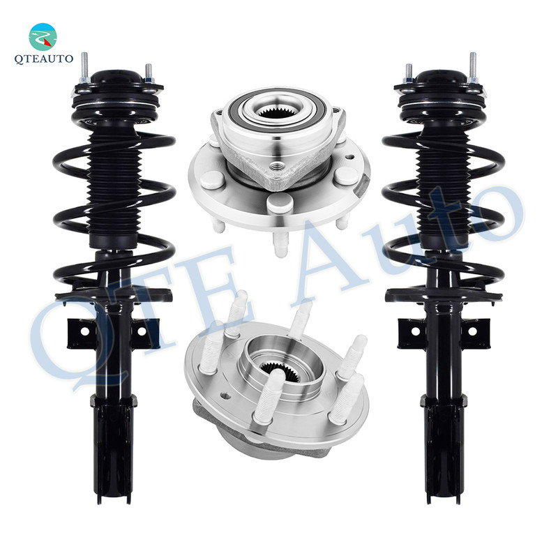 Set 4 Front Wheel Hub Bearing-Quick Complete Strut For 2013-2017 Buick Enclave