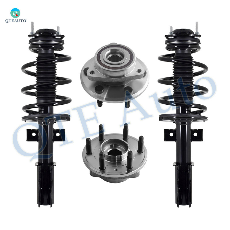 Set 4 Front Wheel Hub Bearing-Quick Complete Strut For 2007-2010 Saturn Outlook