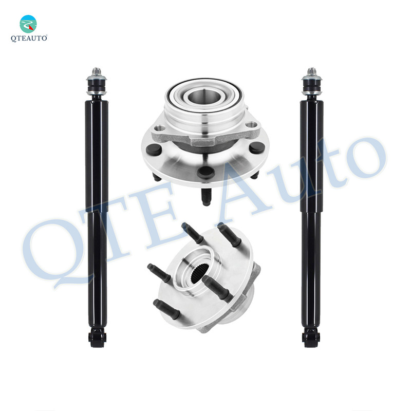 Set of 4 Front Wheel Hub Bearing-Shock Absorber For 1994-1999 Dodge RAM 1500 4WD