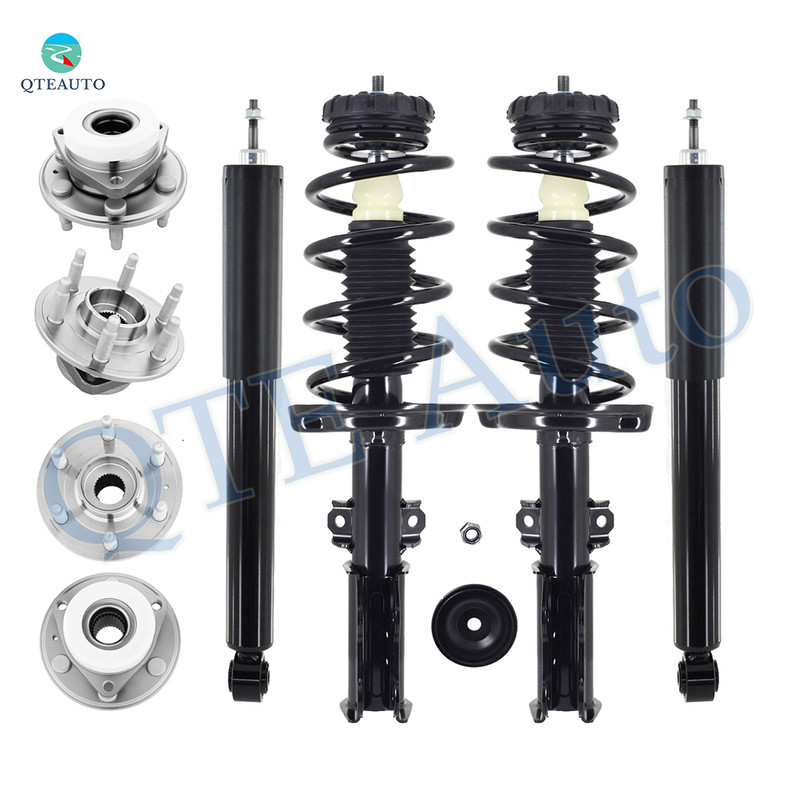 Set of 8 Wheel Hub Bearing-Quick Complete Strut-Shock For 2010-2016 Cadillac SRX Set of 8 Wheel Hub Bearing-Quick Complete Strut-Shock For 2010-2016 Cadillac SRX