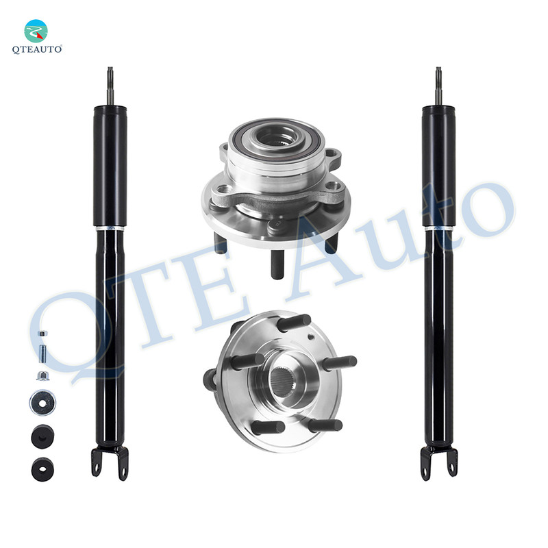 Set 4 Rear Wheel Hub Bearing-Shock For 2013-2019 Ford Police Interceptor Utility