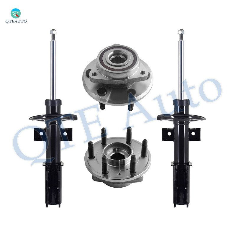 Set Front Wheel Hub Bearing-Suspension Strut For 2008-2012 Buick Enclave FWD AWD