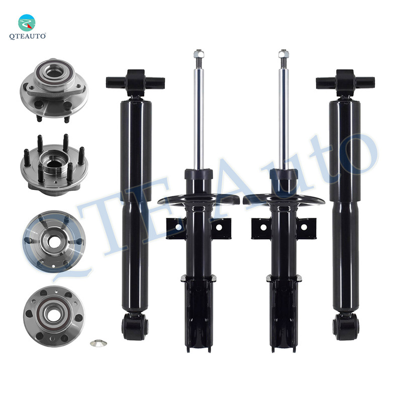Set 8 Wheel Hub Bearing-Suspension Strut-Shock For 2009-2012 Chevrolet Traverse