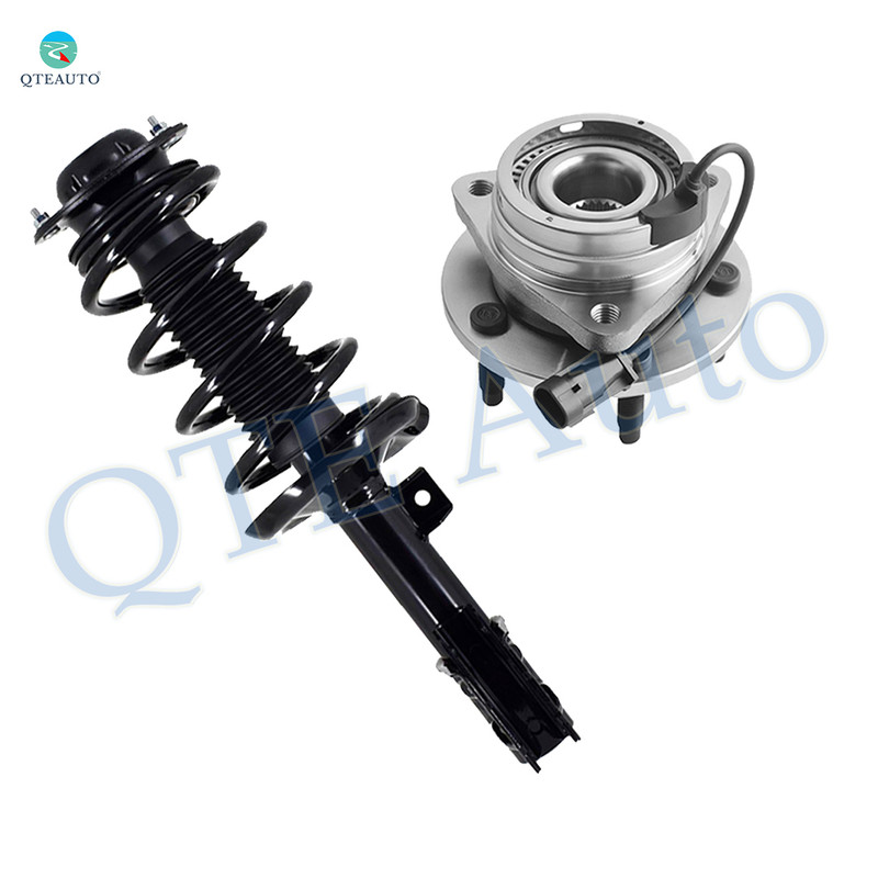Front Left Quick Complete Strut-Coil Spring-Wheel Hub Bearing For 2004-2012 Chevrolet Malibu