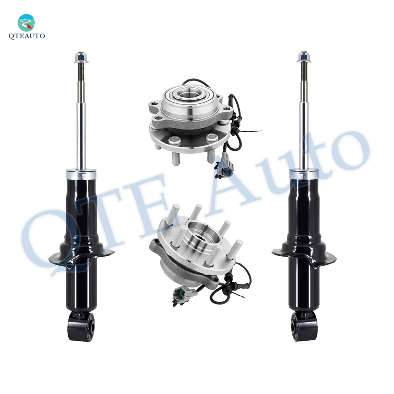 Set 4 Front Suspension Strut-Wheel Hub Bearing For 2005-2019 Nissan Frontier 4WD