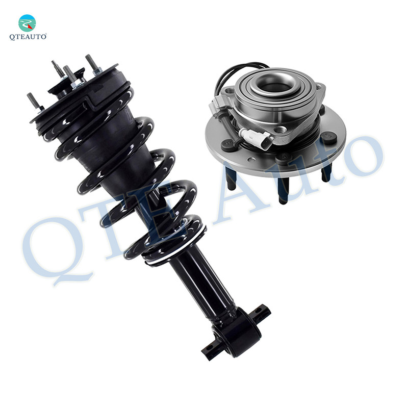 Front Quick Complete Strut-Coil Spring Assembly-Wheel Hub Bearing Assembly For 2019 Chevrolet Silverado 1500 LD 4WD Monotube Performance Upgrade