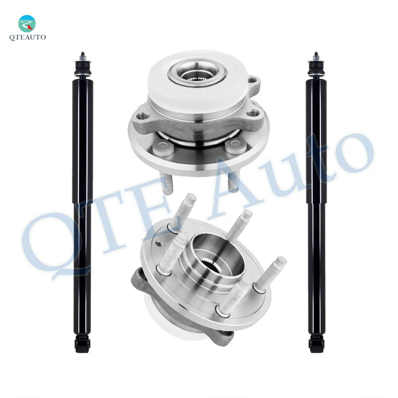 Set of 4 Rear Shock Absorber-Wheel Hub Bearing Assembly For 2011-2014 Ford Edge