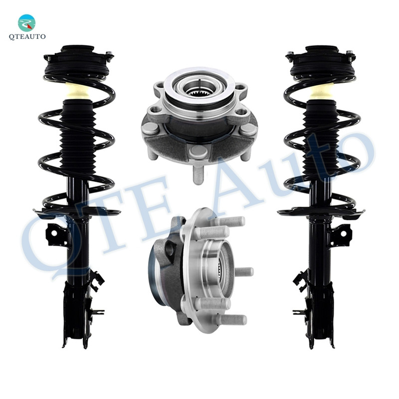 Set 4 Front Quick Complete Strut-Coil Spring-Wheel Hub Bearing For 2014 2015 Nissan Rogue Select AWD
