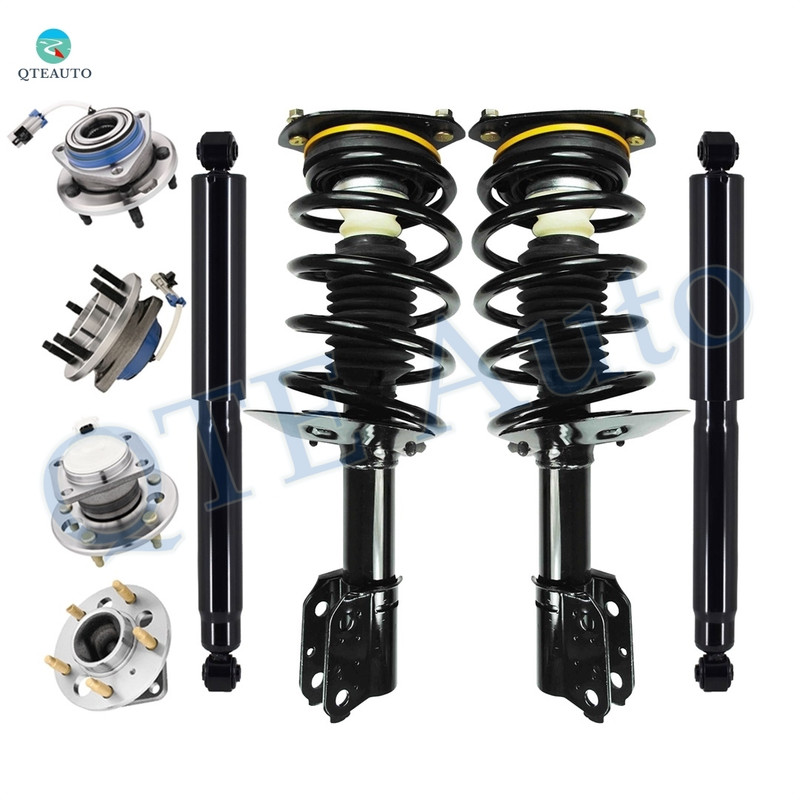 Set of 8 Quick Complete Strut-Coil Spring-Wheel Hub Bearing-Shock For 2002-2005 Chevrolet Venture FWD