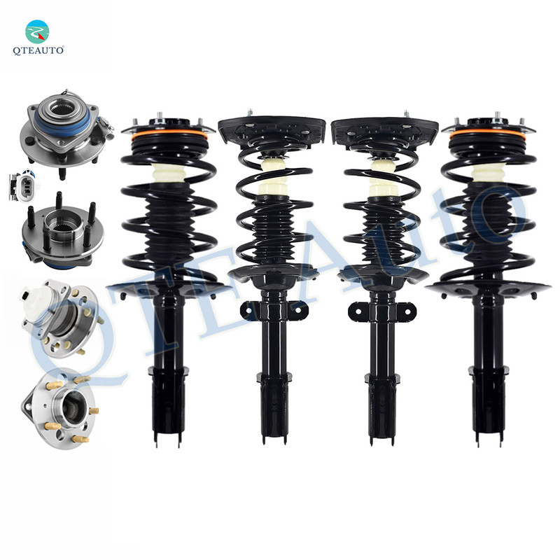 Set of 8 Quick Complete Strut-Coil Spring Assembly-Wheel Hub Bearing Assembly For 1997-2001 Pontiac Grand Prix