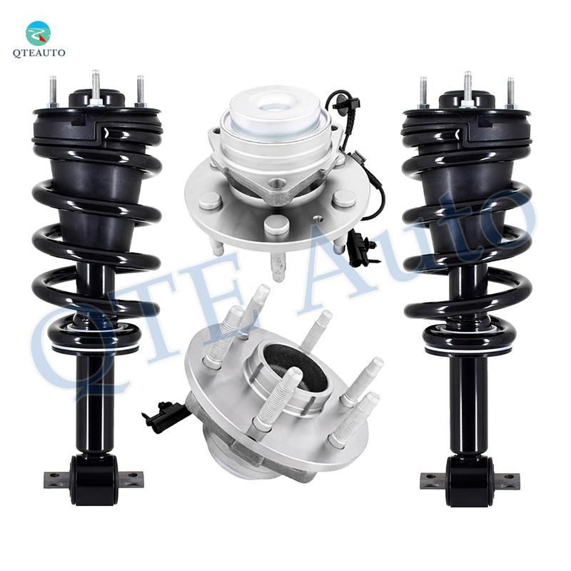 Set 4 Front Quick Complete Strut-Coil Spring-Wheel Hub Bearing For 2007-2010 Chevrolet Suburban 1500