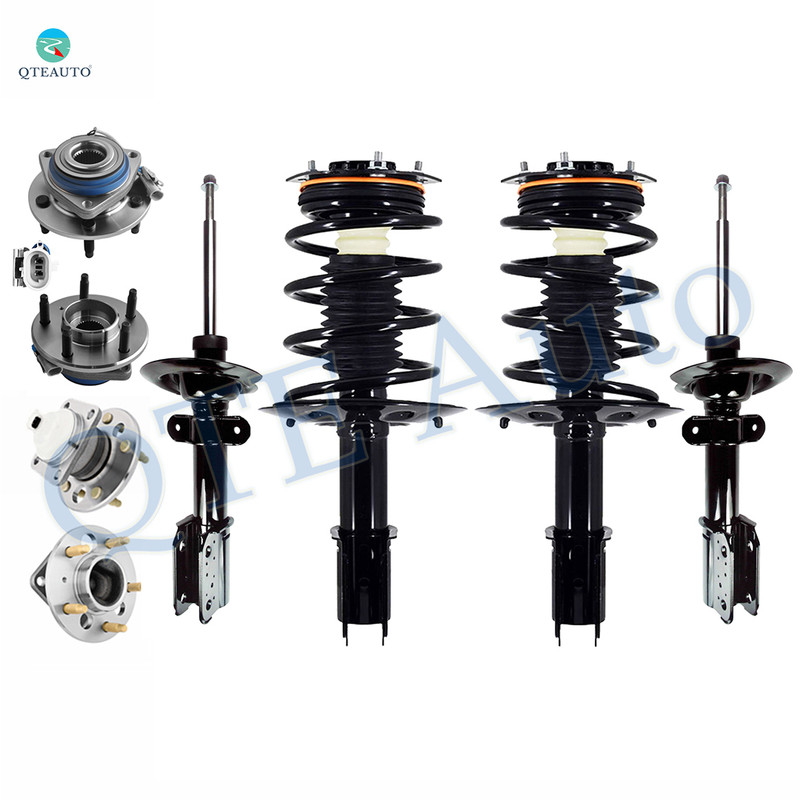 Set of 8 Quick Complete Strut-Coil Spring Assembly-Suspension Strut Assembly-Wheel Hub Bearing Assembly For 1997-2001 Pontiac Grand Prix