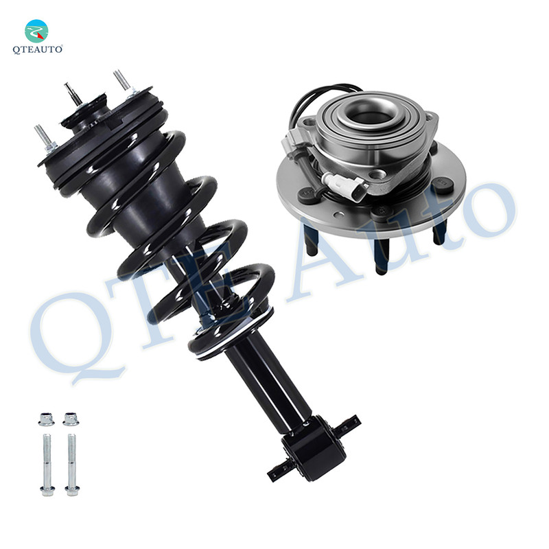 Front Quick Complete Strut-Coil Spring Assembly-Wheel Hub Bearing Assembly For 2014-2018 GMC Sierra 1500 4WD