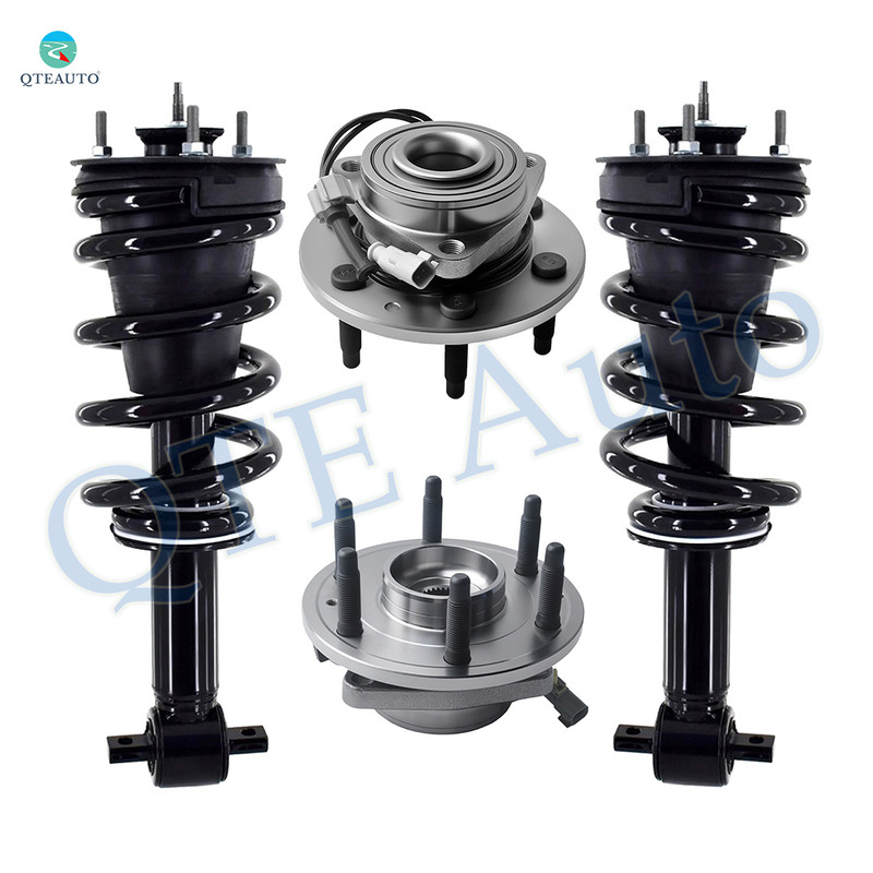 Set of 4 Front Quick Complete Strut-Coil Spring Assembly-Wheel Hub Bearing Assembly For 2014-2018 GMC Sierra 1500 4WD Monotube Performance Upgrade