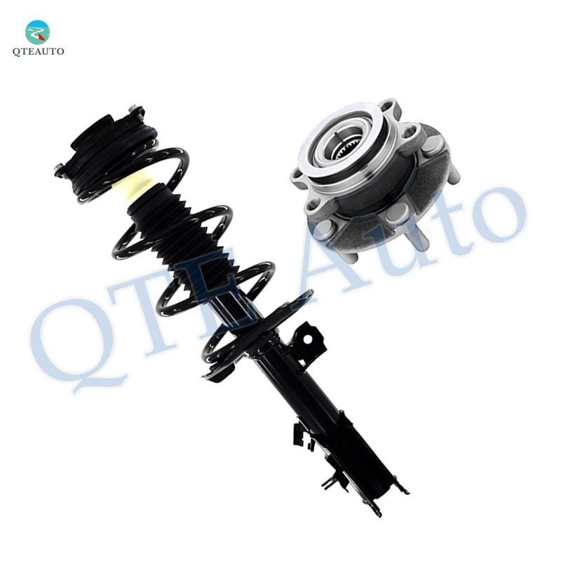 Front Left Quick Complete Strut-Coil Spring-Wheel Hub Bearing For 2014 2015 Nissan Rogue Select AWD