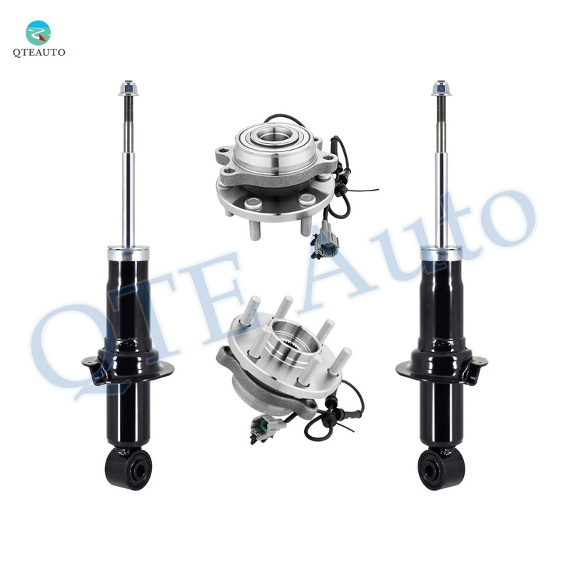 Set 4 Front Suspension Strut-Wheel Hub Bearing For 2005-2019 Nissan Frontier Nismo Off-Road, Pro-4X, 4WD