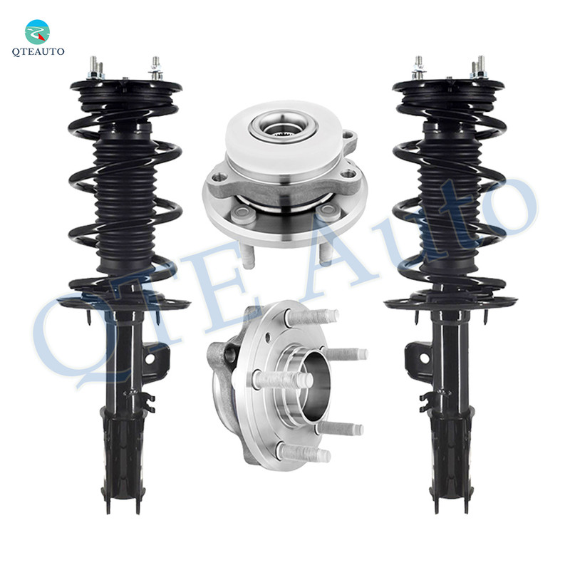 Set of 4 Front Quick Complete Strut-Coil Spring Assembly-Wheel Hub Bearing Assembly For 2013-2017 Ford Taurus FWD