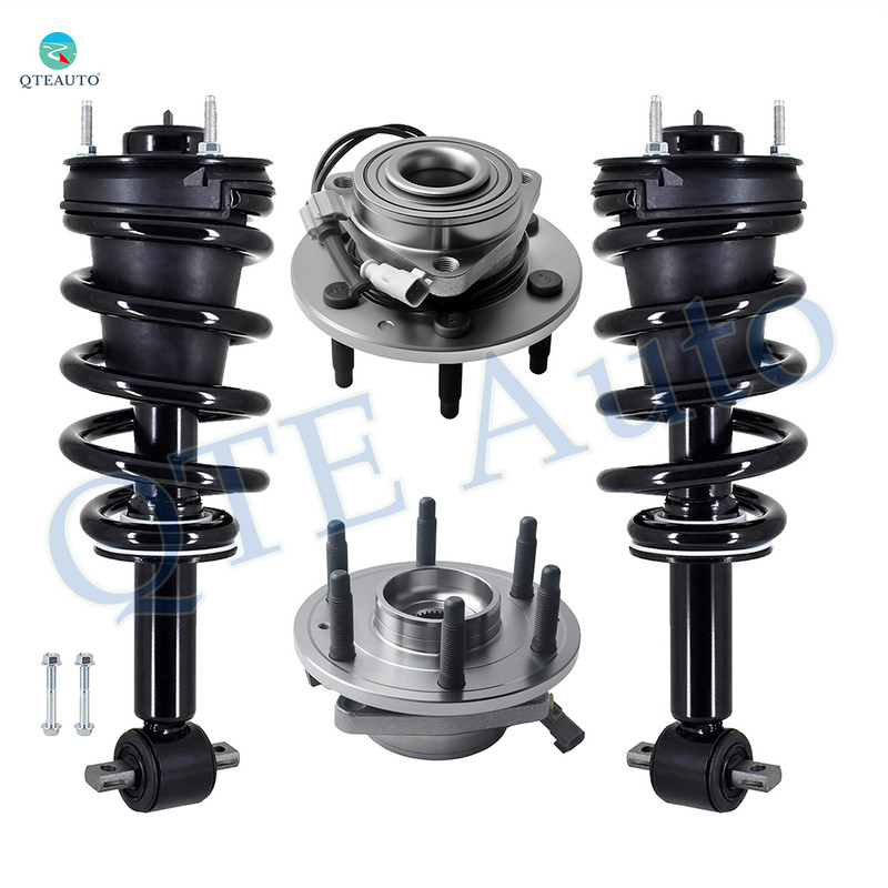 Set of 4 Front Quick Complete Strut-Coil Spring Assembly-Wheel Hub Bearing Assembly For 2015-2020 GMC Yukon XL 4WD