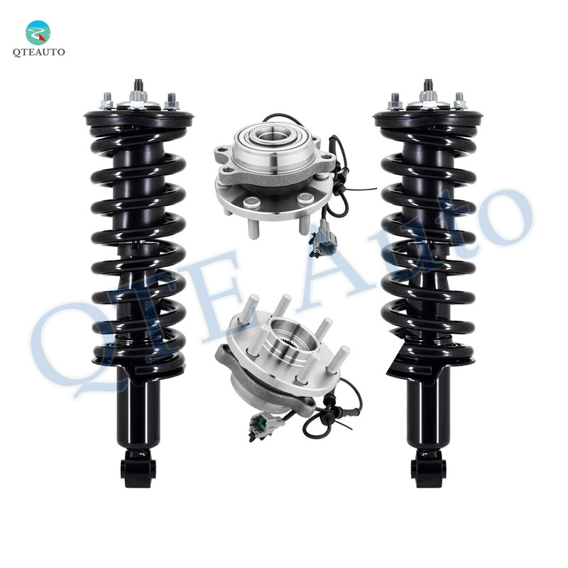Set of 4 Front Quick Complete Strut-Coil Spring-Wheel Hub Bearing For 2005-2012 Nissan Pathfinder 4WD