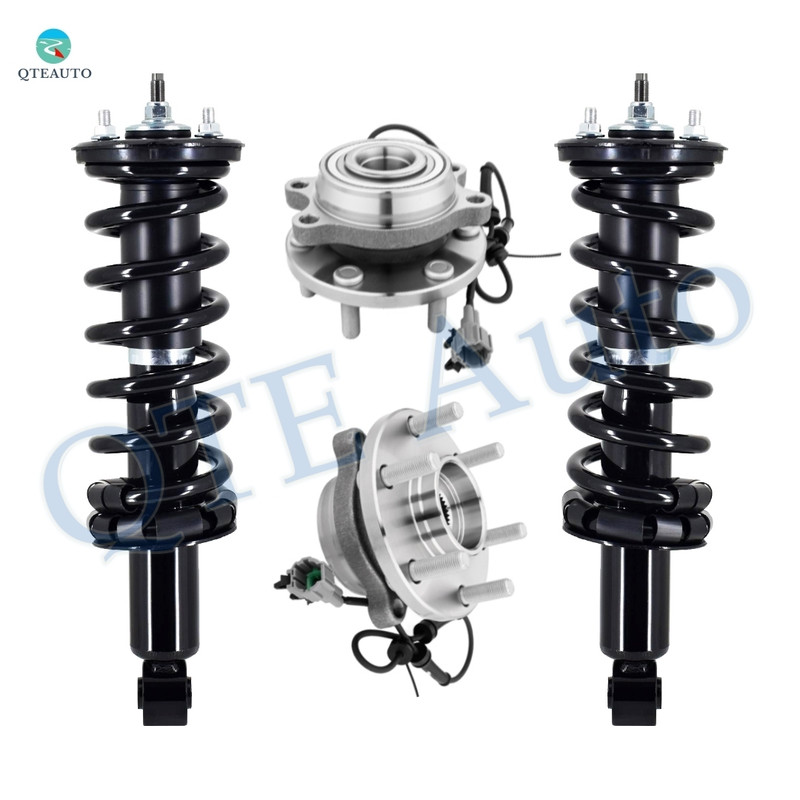 Set 4 Front Quick Complete Strut-Coil Spring-Wheel Hub Bearing For 2005 XE 2008-2019 Nissan Frontier