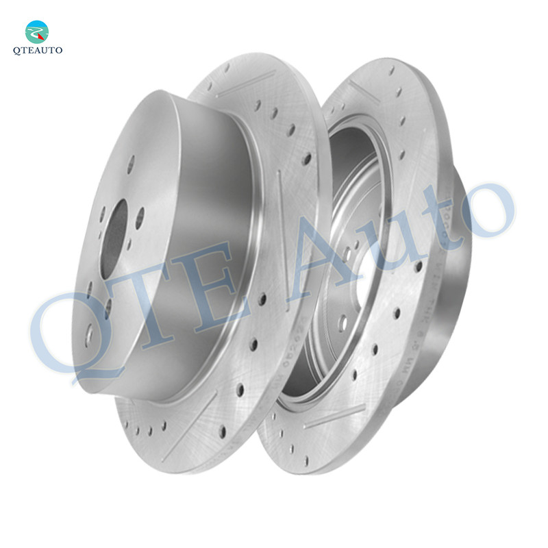 Rear 309mm Drilled Slotted Disc Brake Rotors For 2010-2015 Lexus RX450H, Automotive Replacement Brake Rotors