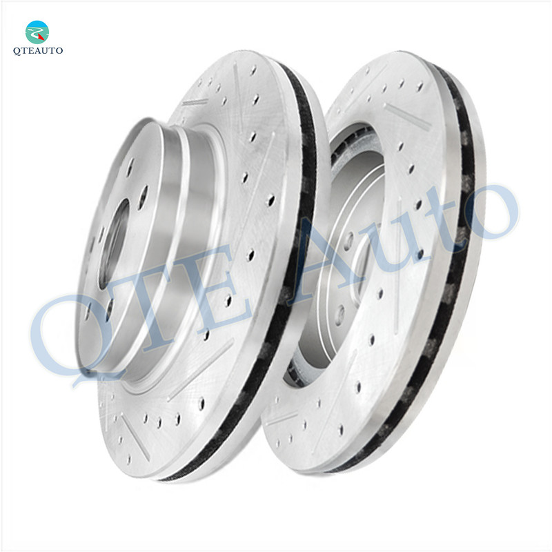 Front Drilled Slotted Disc Brake Rotors For 2007-2009 Chrysler Aspen