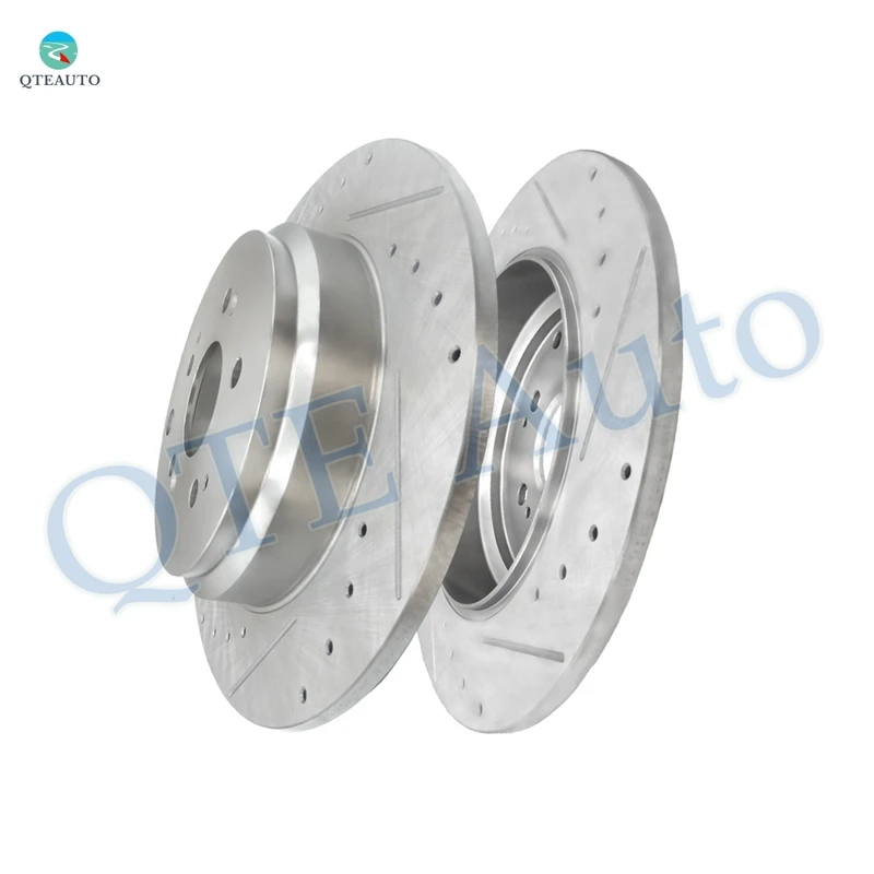 Rear 333.5mm Drilled Slotted Disc Brake Rotors For 2011-2017 Honda Odyssey, Automotive Replacement Brake Rotors