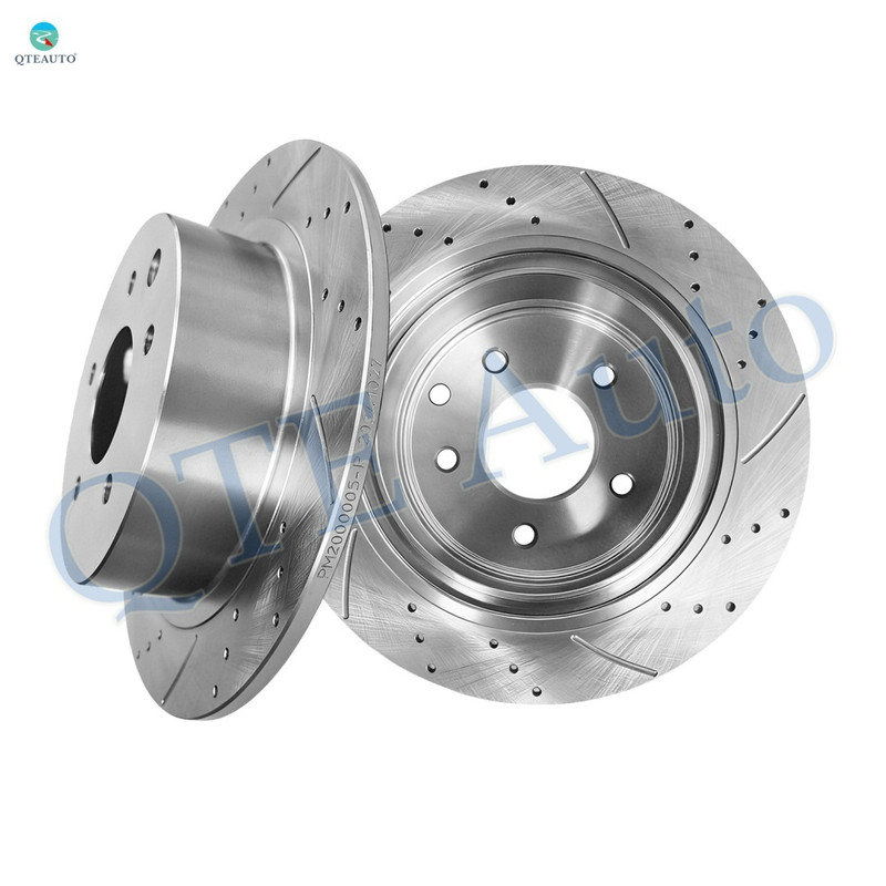 Rear 291.5mm Drilled Slotted Disc Brake Rotors For 2004-2008 Nissan Maxima, Automotive Replacement Brake Rotors