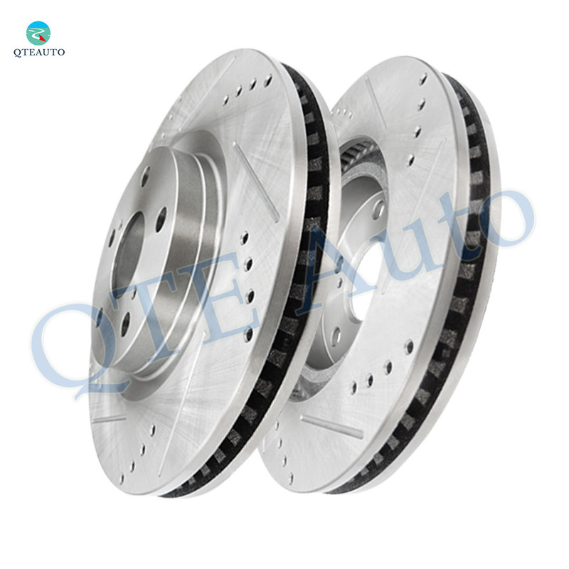 Front Drilled Slotted Disc Brake Rotors For 2013-2018 Lexus ES300h Base