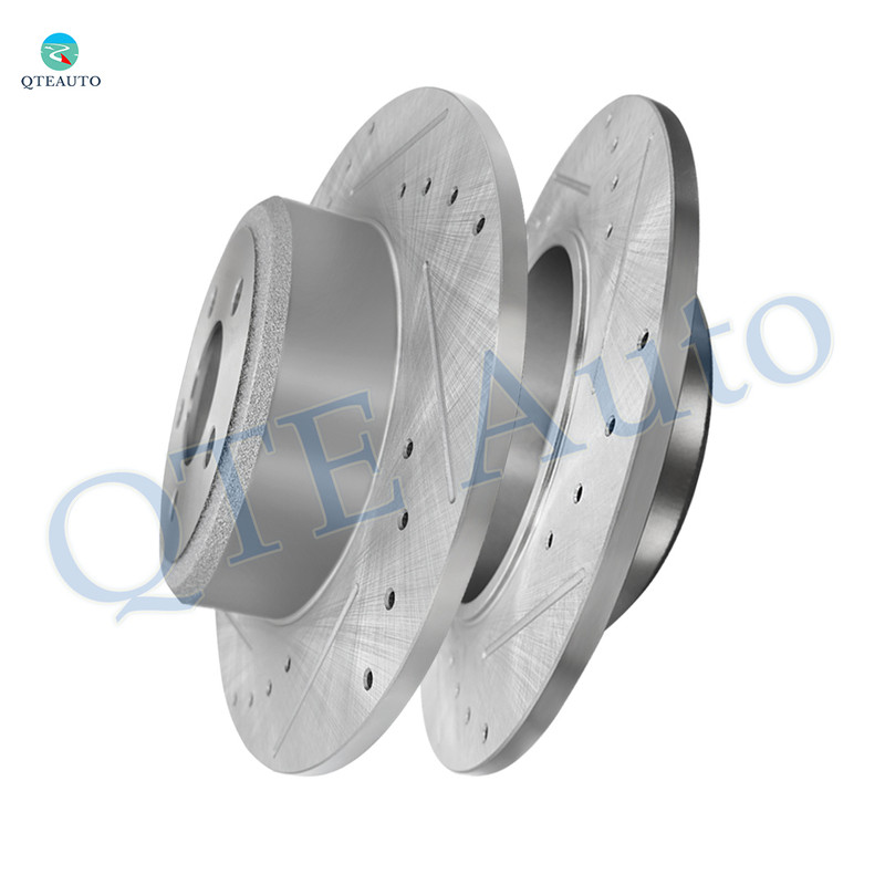 Rear Drilled Slotted Disc Brake Rotors For 2005-2008 Dodge Magnum