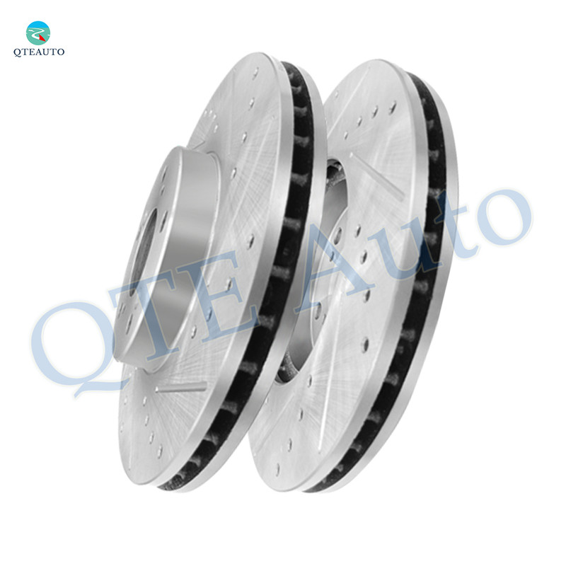 Front Drilled Slotted Disc Brake Rotors For 2006-2011 2013-2015 Honda Civic