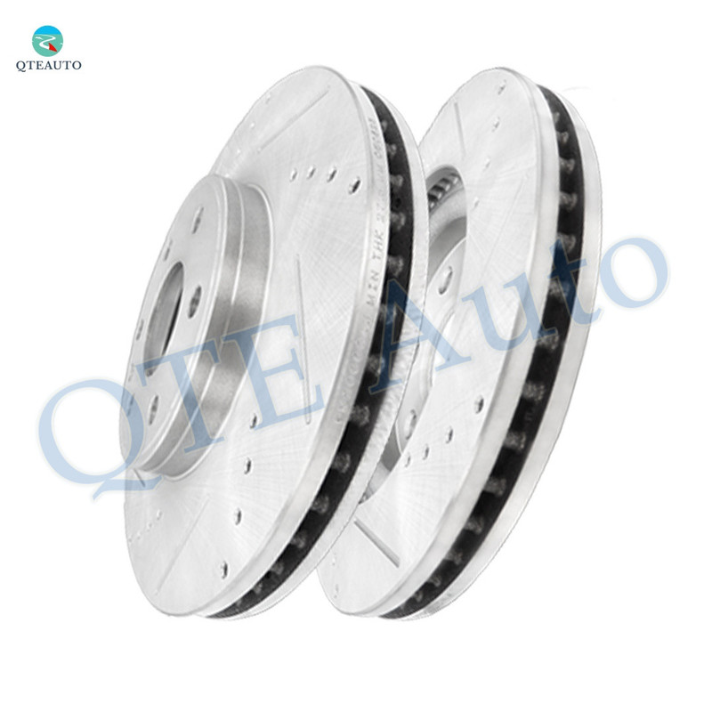 Front 324.8mm Drilled Slotted Disc Brake Rotors For 2017 Gmc Acadia Limited 6 Stud Wheel, Automotive Replacement Brake Rotors