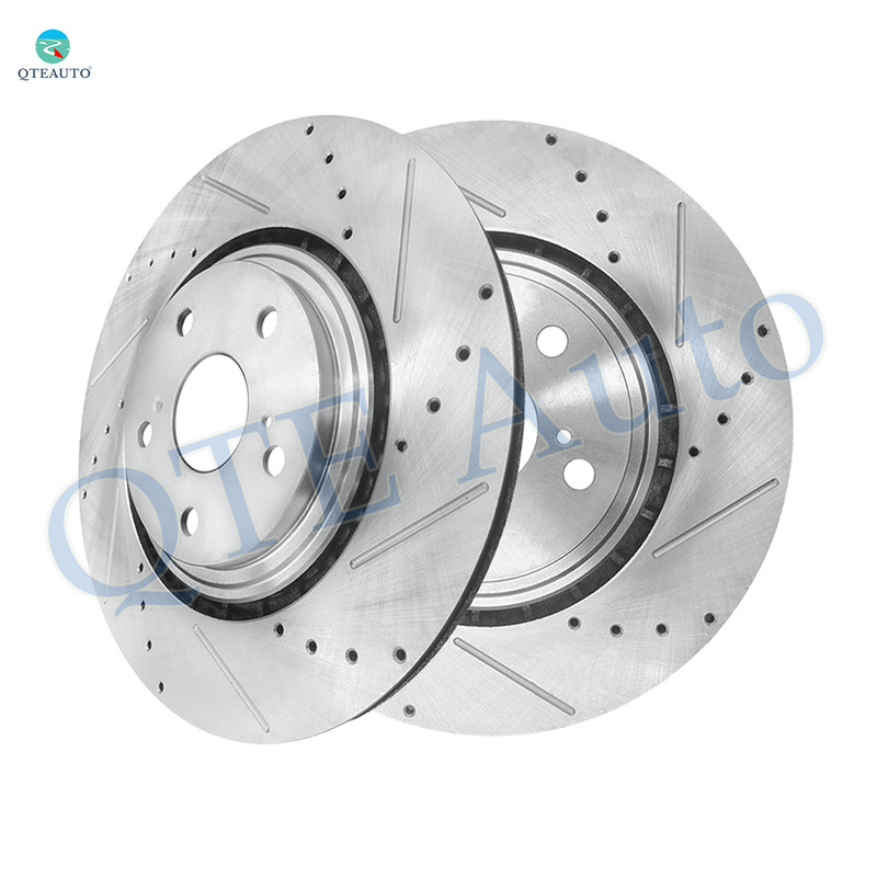 Front 328mm Drilled Slotted Disc Brake Rotors For 2010-2015 Lexus RX450h Base