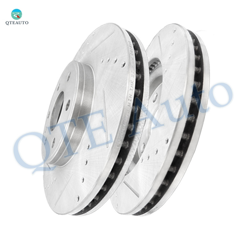 Front Drilled Slotted Disc Brake Rotors To 2007-2010 Saturn Outlook 6 Stud Wheel