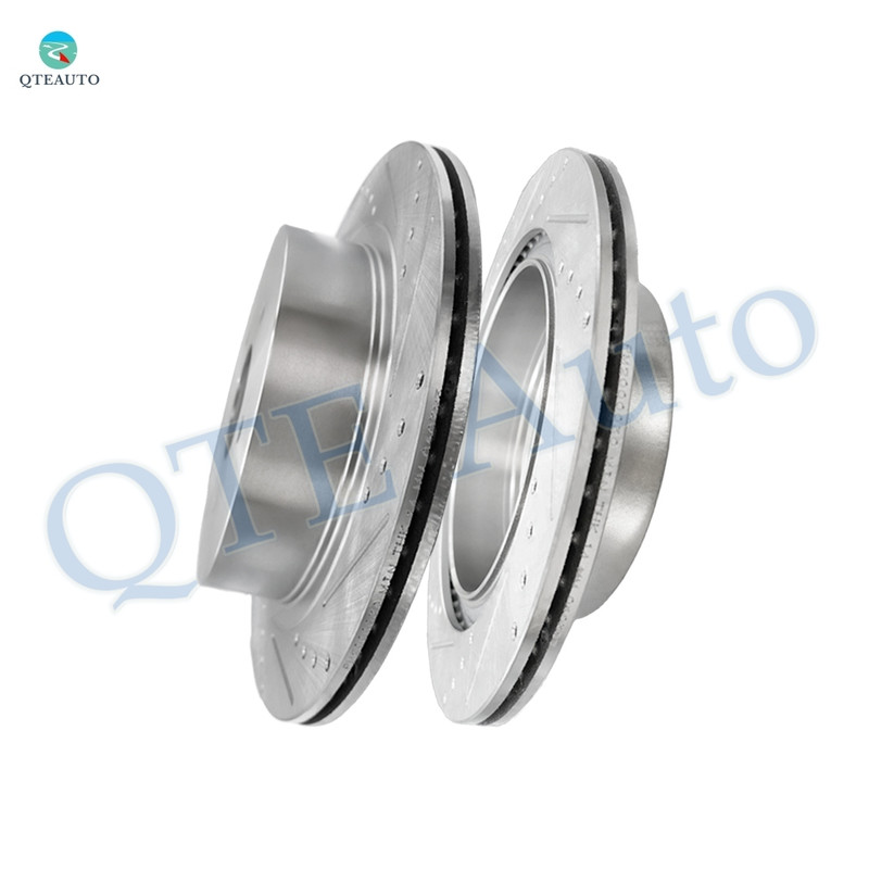 Rear 308mm Drilled Slotted Disc Brake Rotors For 2014-2022 Infiniti Q50