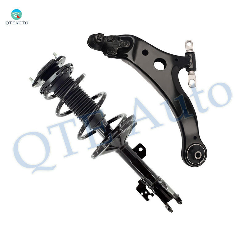 Front Left Lower Control Arm Ball Joint-Quick Complete Strut-Coil Spring Assembly For 2004-2007 Toyota Highlander L4 FWD