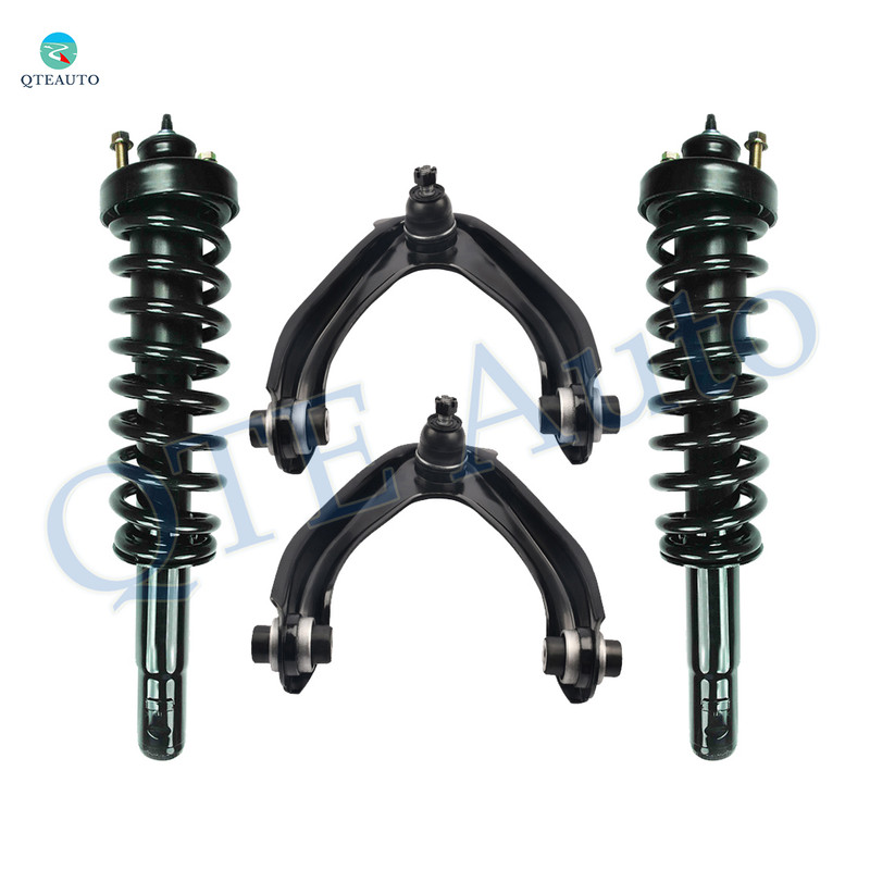 Set of 4 Front Upper Control Arm Ball Jointt-Quick Complete Strut-Coil Spring Assembly For 1997-2001 Honda CR-V