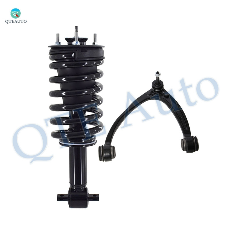 Front Left Upper Control Arm Ball Joint-Quick Complete Strut-Coil Spring Assembly For 2015 2016 Chevrolet Tahoe RWD without Aluminum Steering Knuckles