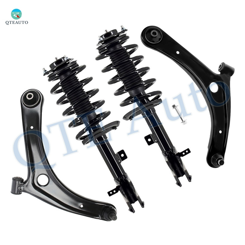 Set of 4 Front Lower Control Arm Ball Joint-Quick Complete Strut-Coil Spring Assembly For 2011-2017 Jeep Patriot 4WD